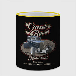 Кружка 3D Gasoline bandit, цвет: 3D-желтый кант — фото 2