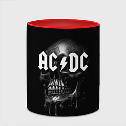 Кружка 3D AC DC - большой череп с подтеками, цвет: 3D-белый + красный — фото 2