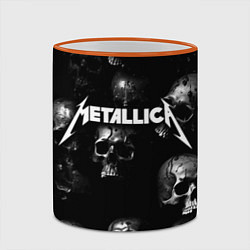 Кружка 3D Metallica - logo rock group, цвет: 3D-оранжевый кант — фото 2