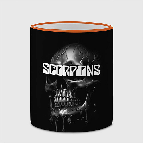 Кружка цветная Scorpions rock / 3D-Оранжевый кант – фото 2