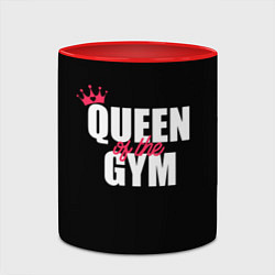 Кружка 3D Queen of the gym - crown, цвет: 3D-белый + красный — фото 2