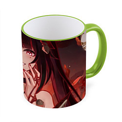 Кружка 3D Honkai Star Rail Sparkle smile, цвет: 3D-светло-зеленый кант