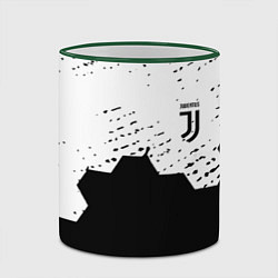 Кружка 3D Juventus hexagon black sport, цвет: 3D-зеленый кант — фото 2