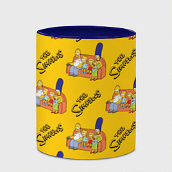 Кружка 3D Симпсоны - ретро стиль, цвет: 3D-белый + синий — фото 2