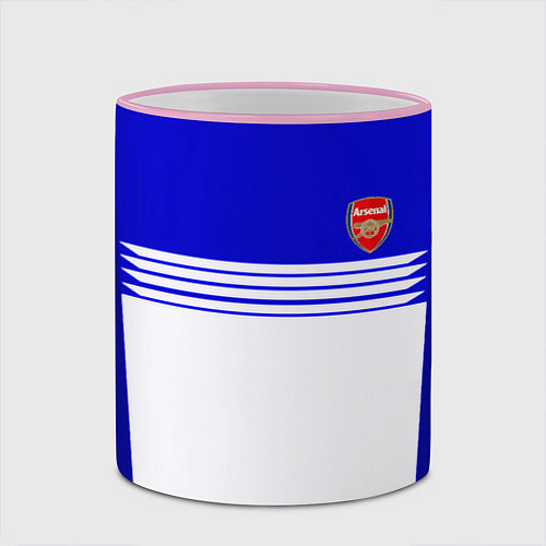 Кружка цветная Arsenal fc sport geometry / 3D-Розовый кант – фото 2