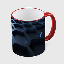 Кружка 3D Броня нанотехнологичная, цвет: 3D-красный кант