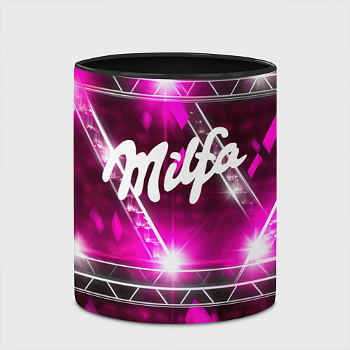 Кружка цветная Milfa в стиле milka / 3D-Белый + черный – фото 2