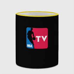 Кружка 3D NBA tv logo, цвет: 3D-желтый кант — фото 2
