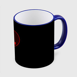 Кружка 3D Saab red logo, цвет: 3D-синий кант
