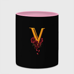 Кружка 3D Valentinos logo Cyberpunk, цвет: 3D-белый + розовый — фото 2