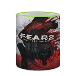 Кружка 3D Игра Fear город и кровь, цвет: 3D-светло-зеленый кант — фото 2