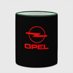 Кружка 3D Opel red logo auto, цвет: 3D-зеленый кант — фото 2