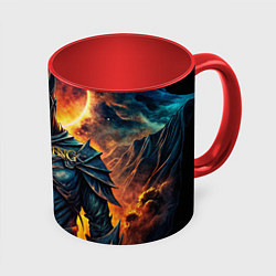 Кружка 3D Elden Ring black knight, цвет: 3D-белый + красный