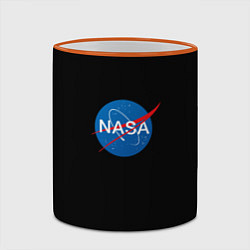Кружка 3D Nasa logo space blue, цвет: 3D-оранжевый кант — фото 2