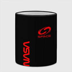Кружка 3D Nasa space red logo, цвет: 3D-черный кант — фото 2