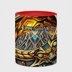 Кружка 3D Elden Ring лого и волшебное золотое кольцо, цвет: 3D-белый + красный — фото 2
