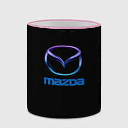 Кружка 3D Mazda neon logo, цвет: 3D-розовый кант — фото 2