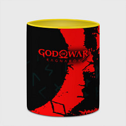 Кружка 3D God of War текстура, цвет: 3D-белый + желтый — фото 2