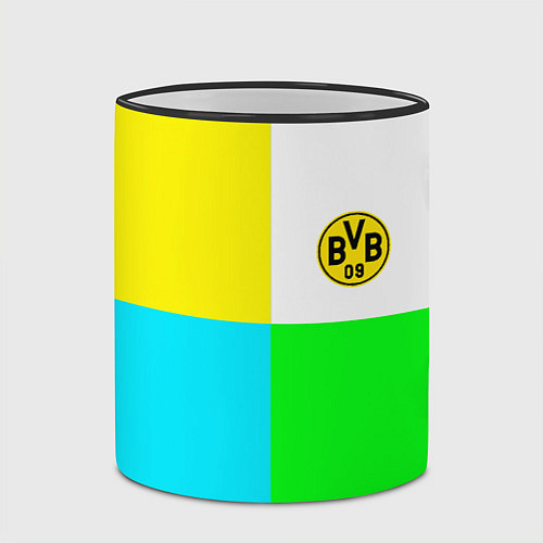 Кружка цветная Borussia color cport / 3D-Черный кант – фото 2