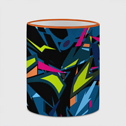 Кружка 3D Настоящая абстракция, цвет: 3D-оранжевый кант — фото 2