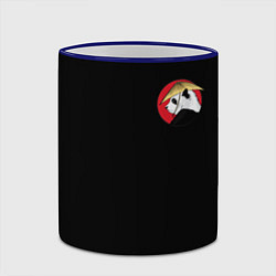 Кружка 3D Кунгфу панда круглый значок, цвет: 3D-синий кант — фото 2