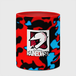 Кружка 3D Rainbow six камуфляж, цвет: 3D-белый + красный — фото 2