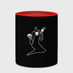 Кружка 3D Kizaru white logo, цвет: 3D-белый + красный — фото 2