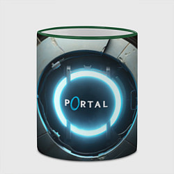 Кружка 3D Portal logo game, цвет: 3D-зеленый кант — фото 2