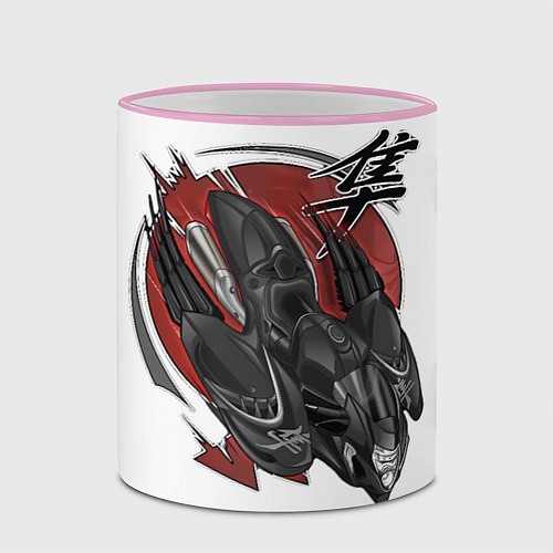 Кружка цветная Suzuki Hayabusa сокол / 3D-Розовый кант – фото 2