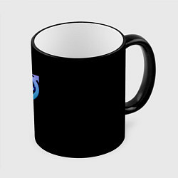 Кружка 3D Volvo neon logo, цвет: 3D-черный кант