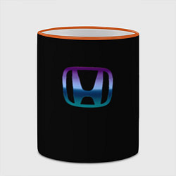 Кружка 3D Honda neon logo, цвет: 3D-оранжевый кант — фото 2