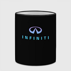 Кружка 3D Infiniti logo neon, цвет: 3D-черный кант — фото 2