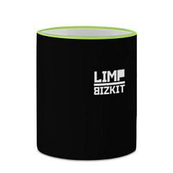 Кружка 3D Lim Bizkit logo, цвет: 3D-светло-зеленый кант — фото 2