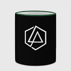 Кружка 3D Linkin park logo white, цвет: 3D-зеленый кант — фото 2