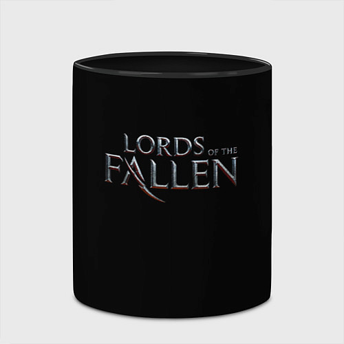 Кружка цветная Lord of the fallen logo / 3D-Белый + черный – фото 2