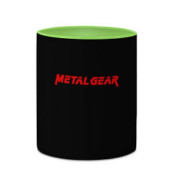 Кружка 3D Metal gear red logo, цвет: 3D-белый + светло-зеленый — фото 2