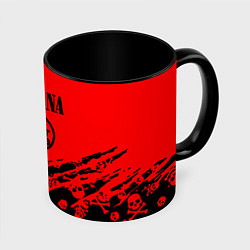 Кружка 3D Nirvana rock skull, цвет: 3D-белый + черный