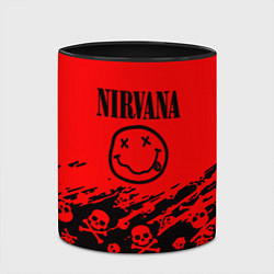 Кружка 3D Nirvana rock skull, цвет: 3D-белый + черный — фото 2