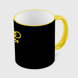 Кружка 3D Audi logo yellow, цвет: 3D-желтый кант