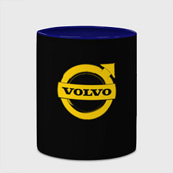 Кружка 3D Volvo yellow logo, цвет: 3D-белый + синий — фото 2