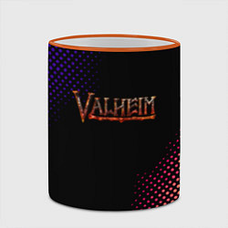 Кружка 3D Valheim logo pattern, цвет: 3D-оранжевый кант — фото 2