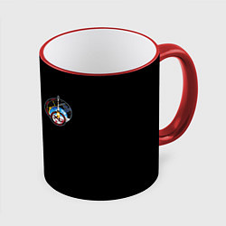 Кружка 3D Nasa space logo usa steel, цвет: 3D-красный кант