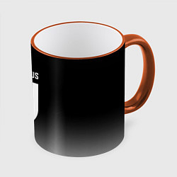 Кружка 3D Ювентус серый градиент, цвет: 3D-оранжевый кант