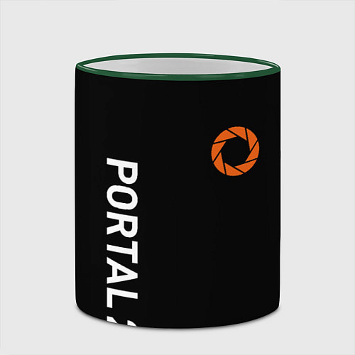 Кружка цветная Portal logo brend / 3D-Зеленый кант – фото 2