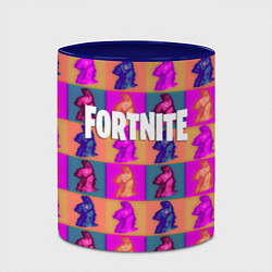 Кружка 3D Fortnite logo pattern game, цвет: 3D-белый + синий — фото 2