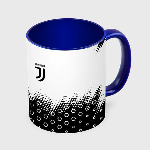 Кружка цветная Juventus sport steel / 3D-Белый + синий – фото 1