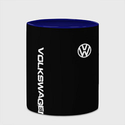 Кружка 3D Volkswagen logo white, цвет: 3D-белый + синий — фото 2
