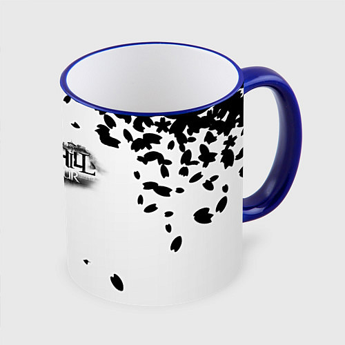 Кружка цветная Silent hill logo downpoor / 3D-Синий кант – фото 1