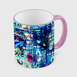 Кружка 3D NFS Most Wanted graffitti, цвет: 3D-розовый кант