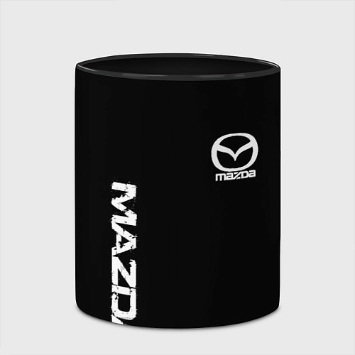 Кружка цветная Mazda white logo / 3D-Белый + черный – фото 2